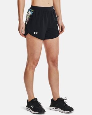 Under Armour Fly By 2.0 Floral-Print Shorts - Black