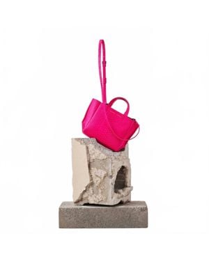 Ampersand As Apostrophe Micro Tote Leather Bag - Pink