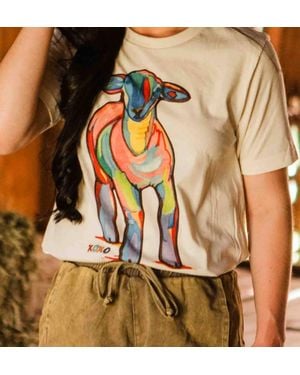 Bella Canvas Pop Of Color Lamb Graphic Tee - Natural