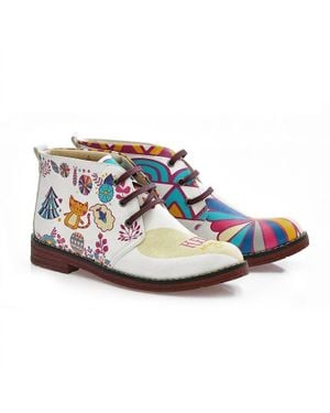 Goby Shoes My Love Lace-Up Ankle Boots - Blue