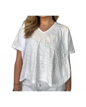 Bobi Oversize V-Neck Tee - Gray