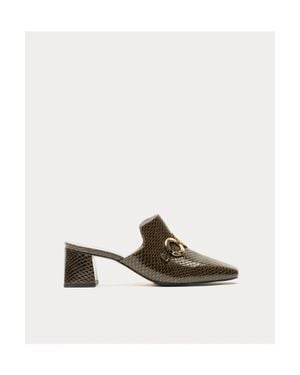 Frances Valentine Natty Heeled Mule - Green