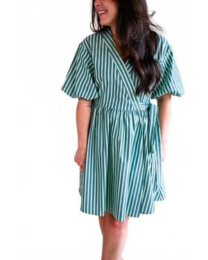 FRNCH Melton Place Wrap Dress - Blue