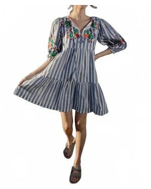 Briton Court Paula Mini Dress - Blue
