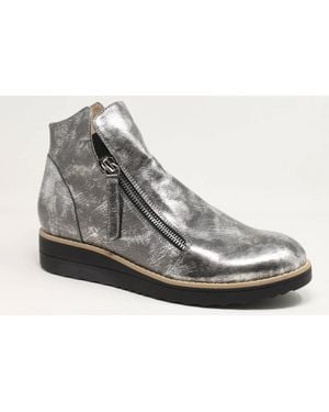 DJANGO & JULIETTE Smudge Leather Sneakers - Gray