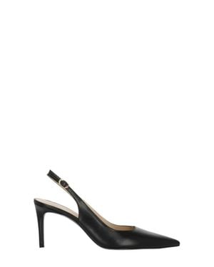 Stuart Weitzman Power 75 Slingback Pumps - Black