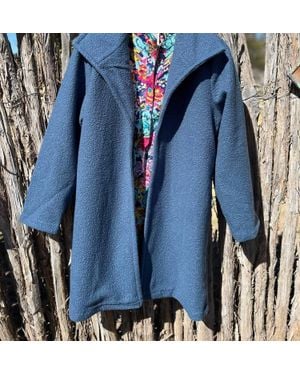 Ivy Jane Wooly Like Coat - Blue