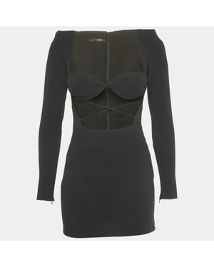 Alex Perry Crepe Cut -Out Mini Dress - Black