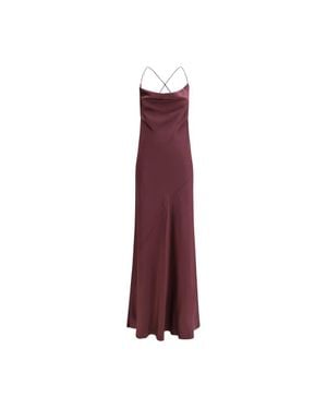 Pinko Marabou Casual Dress - Purple