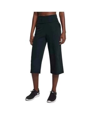 Nike Bliss Studio Pants High Waisted Cropped Activwear Kfc1035 - Black