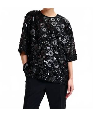 Essentiel Antwerp Sequin Embellished Top - Black