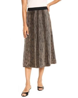 NIC+ZOE Ombre Pixel Knit Midi Skirt - Brown