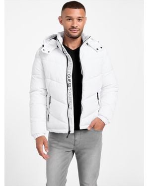 Guess Eco Chano Puffer Jacket - White