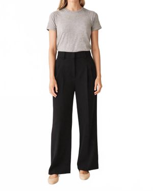 Suncoo Wide Leg Dress Pant - Black