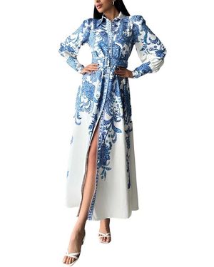WELLWAY Midi Dress - Blue