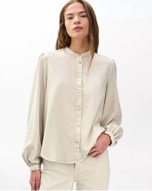 Rag & Bone Ultra Featherweight Sandra Blouse - Natural