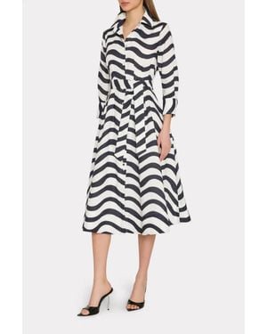 MILLY Lexi Printed Midi Dress - White