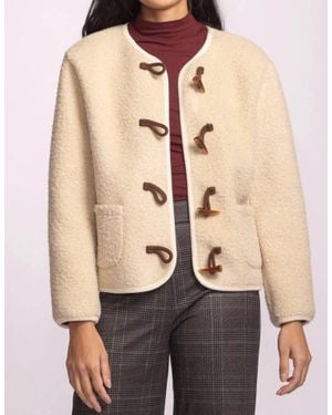 Pink Martini Lomas Fleece Coat Jacket - Natural