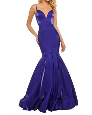 Sherri Hill Strapless Satin Prom Dress - Purple