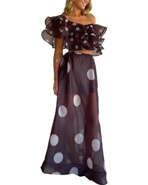LEON GORI Top & Skirt Set - Purple