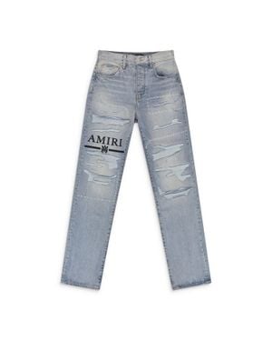 Amiri Stone Ma Bar Logo Straight Jeans - Blue