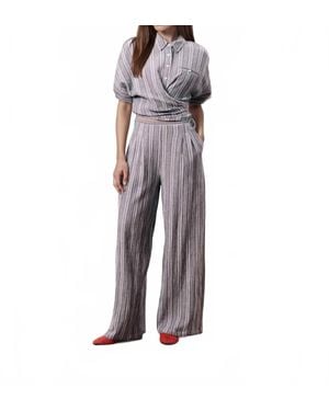 FRNCH Jean Chic Wide-Leg Pants - Gray