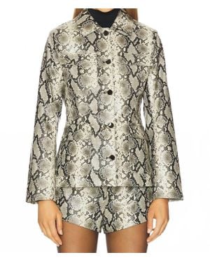 Line & Dot Python Jacket - Multicolor