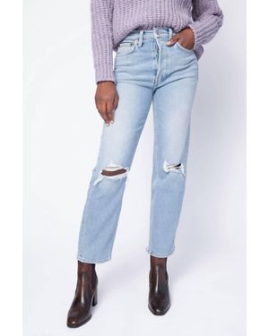 RE/DONE 70S Stove Pipe Jeans - Blue