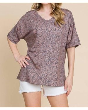 BOMBOM The Animal Print Top - Purple