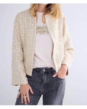 Summum Sequin Tweed Jacket - Natural