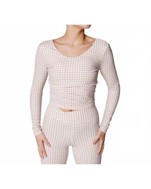 The Happy Camp3r Gingham Girlie Active Top - Pink