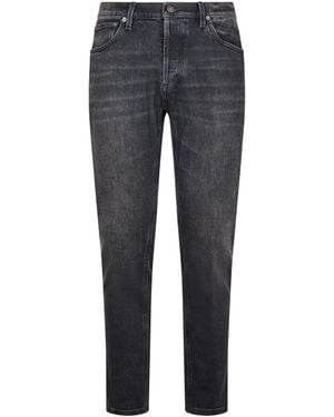 Dondup Carrot Cut Pants With Five-Pocket Design - Blue
