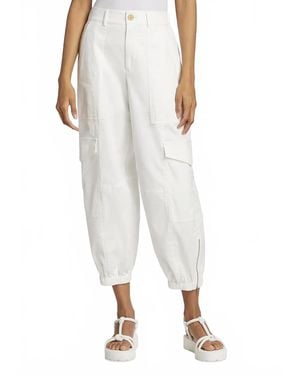 ATM Washed Cotton Twill Cargo Pant - White