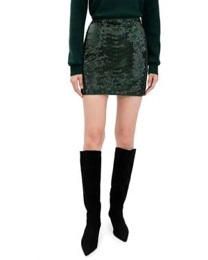 Susana Monaco Swirl Sequin Mini Skirt - Black