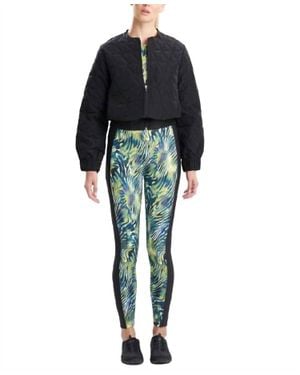 Natori Quilted Bomber Puffer Jacket - Blue