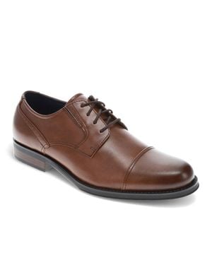 Dockers Echo Synthetic Leather Cap Toe Dress Oxford Lace Up Shoe - Brown