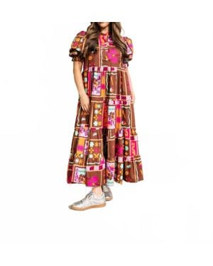Karlie Kiki Tiered Floral Frame Maxi Dress