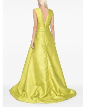 Saiid Kobeisy Mikado Classic Jumpsuit With Detachable Overskirt - Yellow