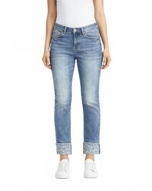 Coco + Carmen Omg Boyfriend Capri With Studded Bottom - Blue