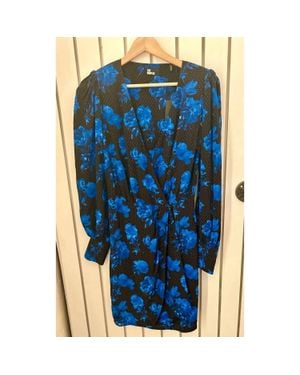 The Kooples Rose Polka Dot Wrap Dress - Blue