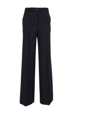 P.A.R.O.S.H. Wide-Leg Pants With High Waist And Tailored Finish - Blue