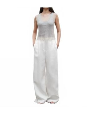 Twp High-Rise Mini Pleat Trouser Pants - Gray