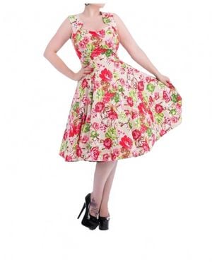 Orchid Bloom Joannie Swing Dress - Red