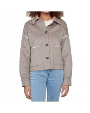 Charlie b Short Double-Faced Wool Jacket - Gray