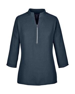 Devon & Jones Perfect Fit Three-Quarter Sleeve Crepe Tunic - Blue