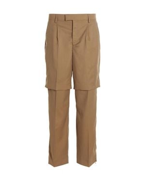 VTMNTS Oversize Fit Tailored Pants - Natural