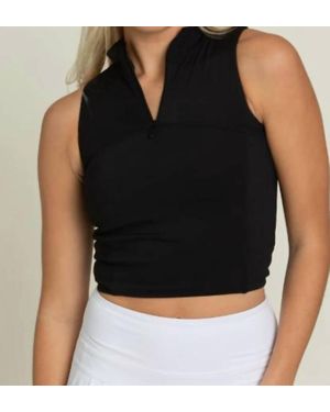 Gold Hinge Day To Night Quarter Zip Top - Black