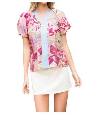 Thml Floral Print Top - White