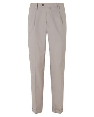 Myths Turtledove Zeus Turn-Up Waist Loops Wool Pants - Gray