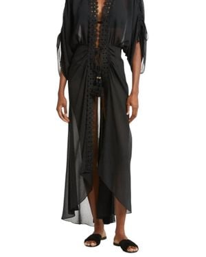 Ramy Brook Raelynn Lace Trim Cover-Up - Black